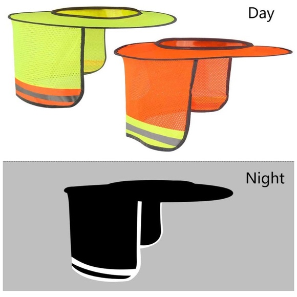 2 New Hard Hat Safety foldable Yellow/Orange Shade - Picture 4 of 8